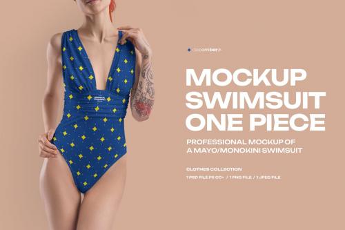 Mockup of a One Piece Women's Swimsuit