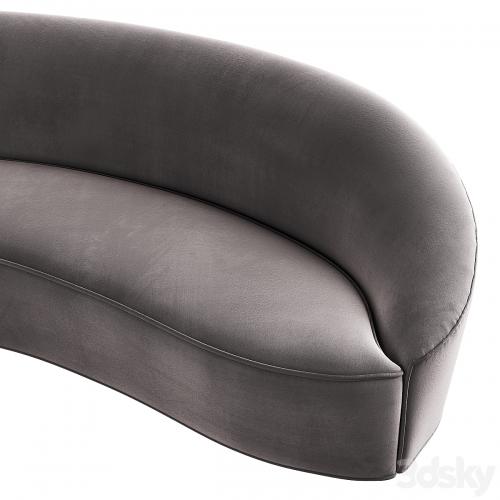 005 Serpentine sofa with arm by Vladimir Kagan