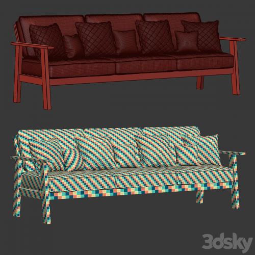 Jack garden three-seater sofa / Three-seater garden sofa