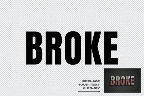 Broke Concrete 3D Layer Style Text Effect