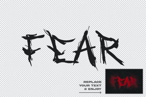 Fear Distortion Retro Text Effect