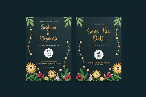 Borange Wedding Invitation Template