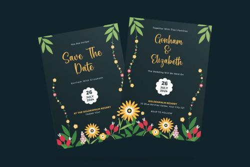 Borange Wedding Invitation Template