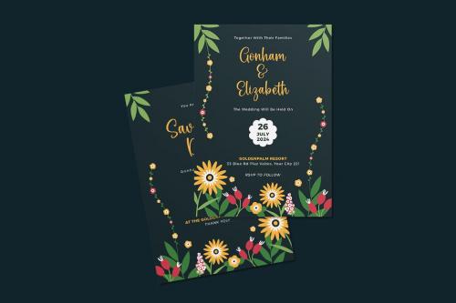 Borange Wedding Invitation Template