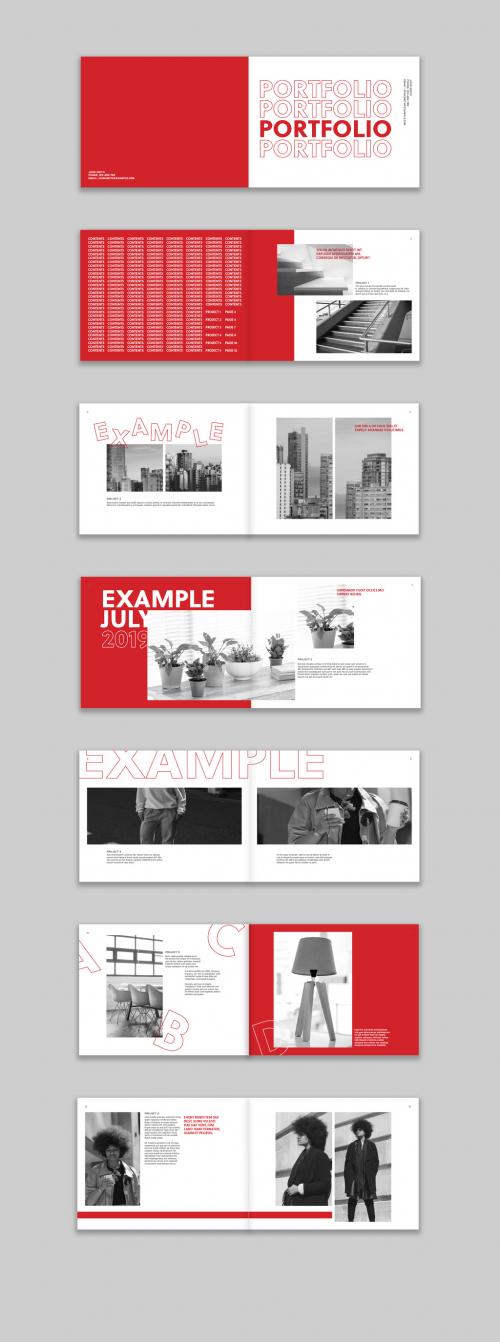 Bold Red Portfolio Layout - 287640292