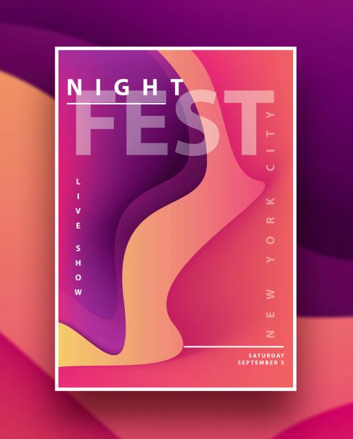 Colorful Abstract Poster Layout - 288239278