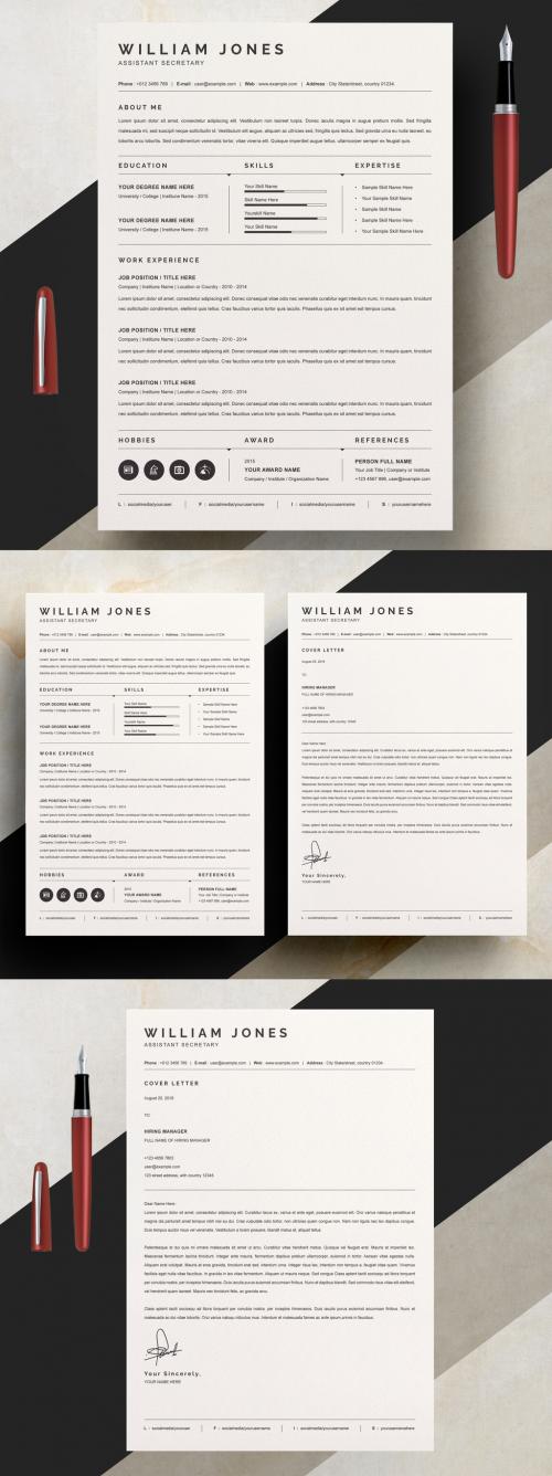 Minimalist Resume Layout Set - 290147531