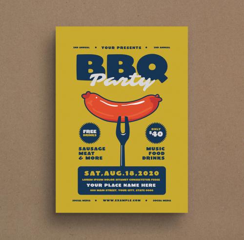 Barbecue Party Event Flyer Layout - 290760972
