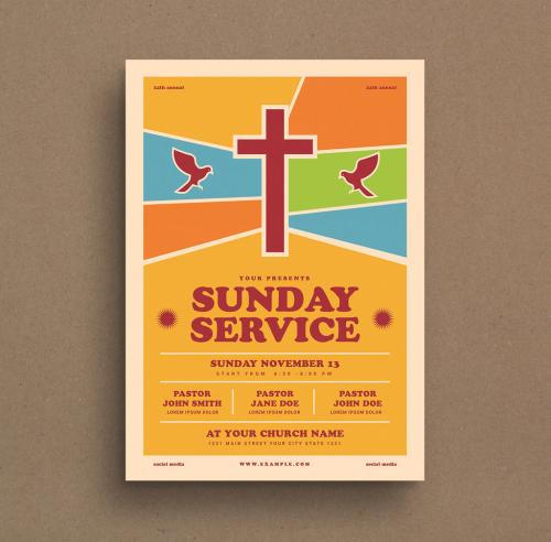 Christian Service Flyer Layout - 290761171