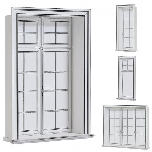 Set of scandinavian windows