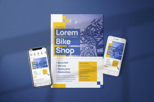 Bike Shop - Clean &amp; Modern Flyer Media Kit