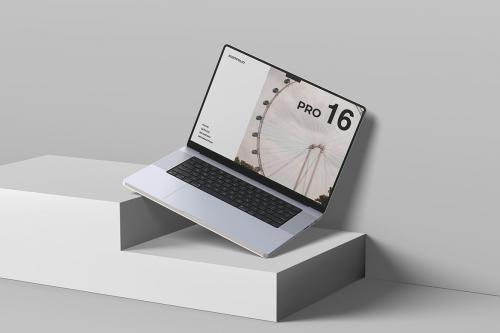 Floating MacBook Pro 16 inch Mockup