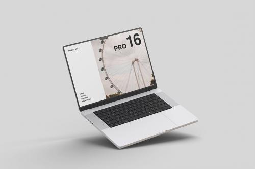 Floating MacBook Pro 16 inch Mockup