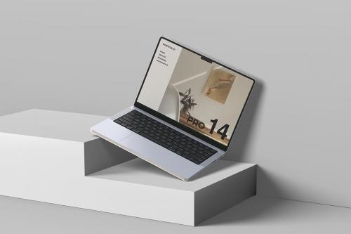 Floating MacBook Pro 14 inch Mockup