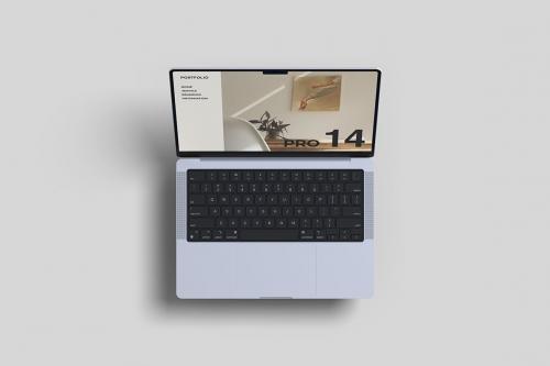 Floating MacBook Pro 14 inch Mockup