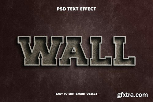 Wall Concrete 3D Layer Style PSD Text Effect MEPH6TF