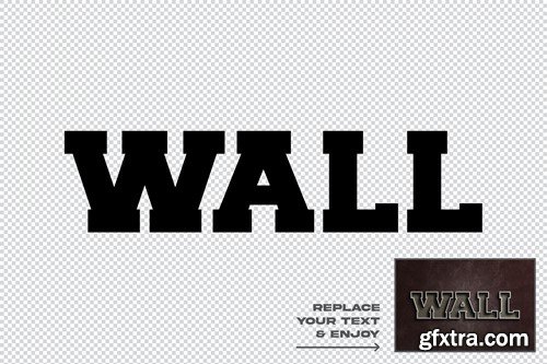 Wall Concrete 3D Layer Style PSD Text Effect MEPH6TF