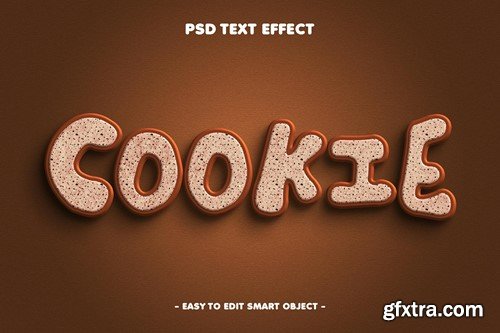 Chocolate Cookie 3D Layer Style Text Effect 2HCZ6EE