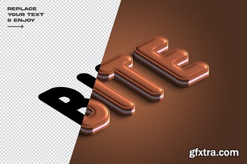 Chocolate Bite Editable Psd Text Effect EKFYSRF