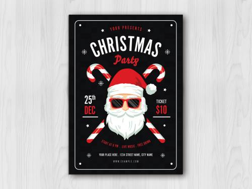 Christmas Party Graphic Flyer Layout - 291386102