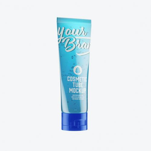 Transparent Cosmetic Tube Mockup