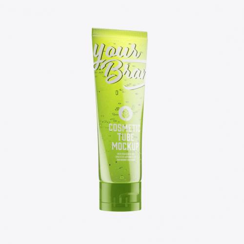 Transparent Cosmetic Tube Mockup