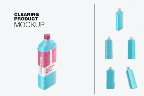 Plastic Liquid Bottle Mockup