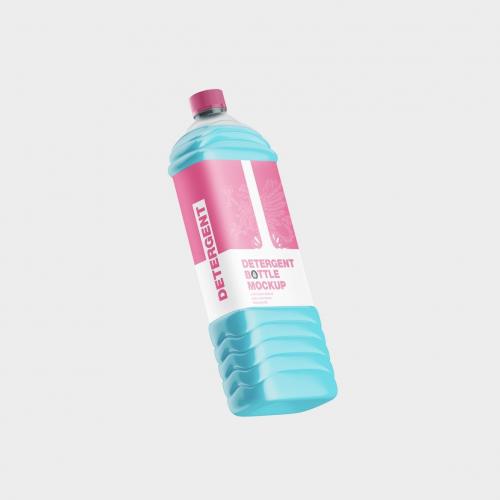 Plastic Liquid Bottle Mockup