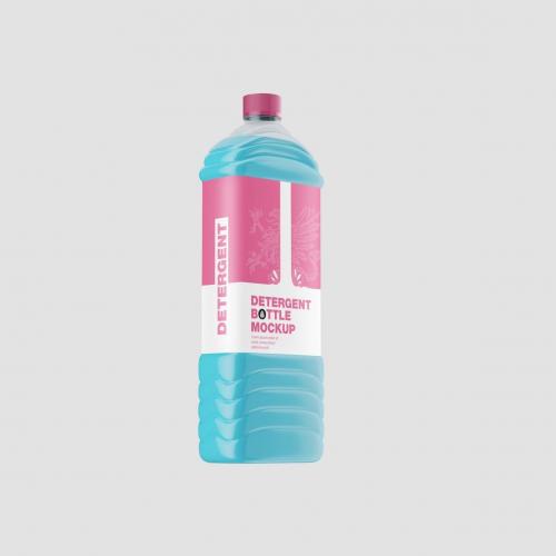 Plastic Liquid Bottle Mockup