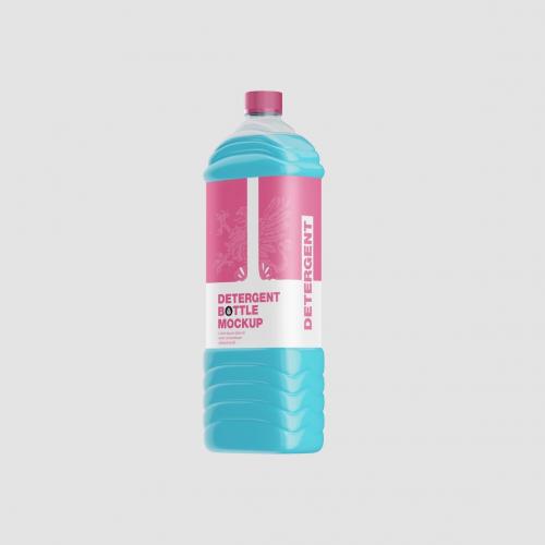 Plastic Liquid Bottle Mockup