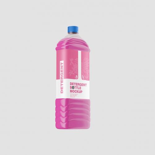 Plastic Liquid Bottle Mockup