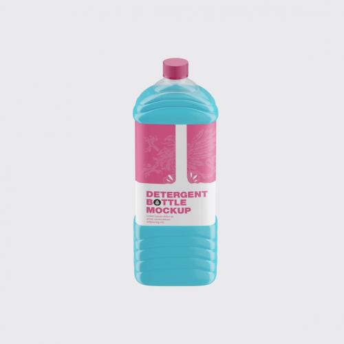 Plastic Liquid Bottle Mockup