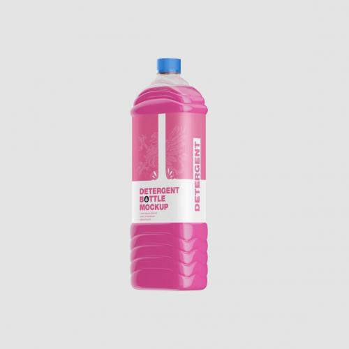 Plastic Liquid Bottle Mockup