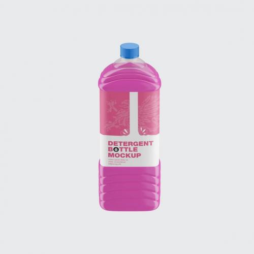 Plastic Liquid Bottle Mockup