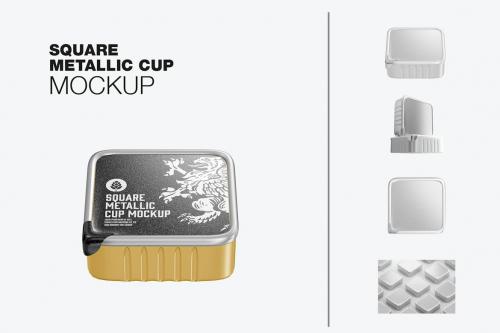 Food Cup with Foil Lid Mockup