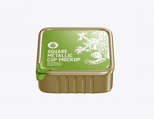 Food Cup with Foil Lid Mockup