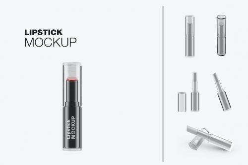 Set Cosmetic Lipstick Mockup