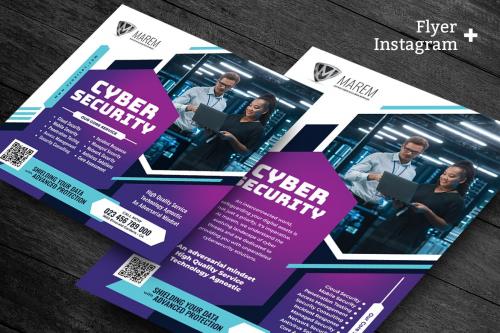 Cyber Security Flyer and Instagram