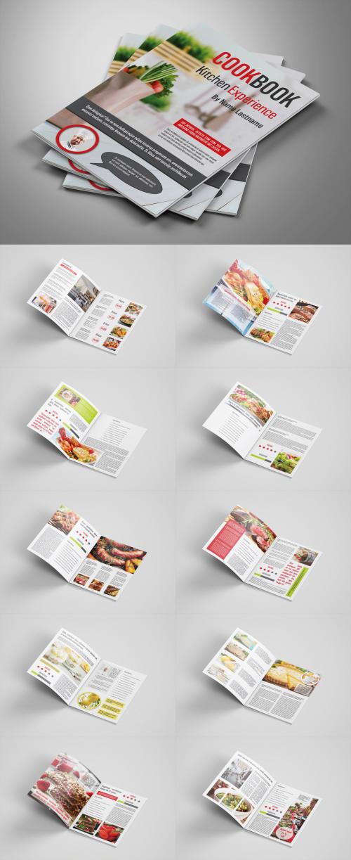 Cookbook Layout with Colorful Accents - 291535221