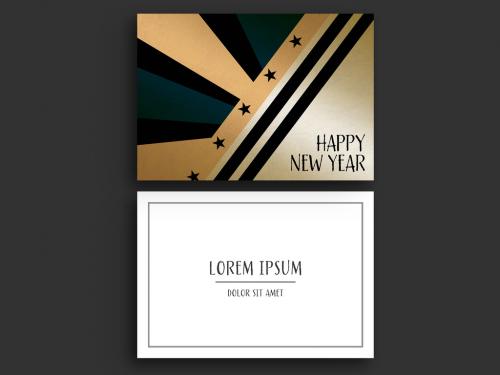 New Year Greeting Card Layout - 291540379