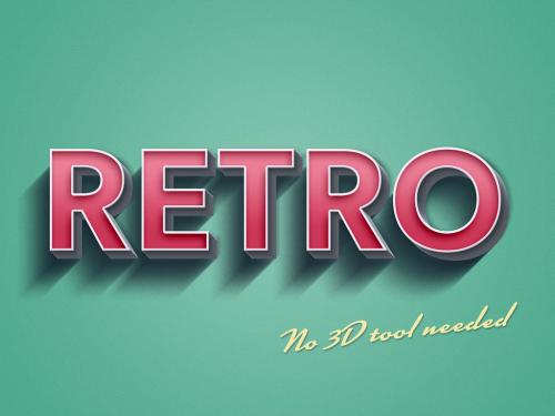 3D Retro Style Text Effect Mockup - 291567309