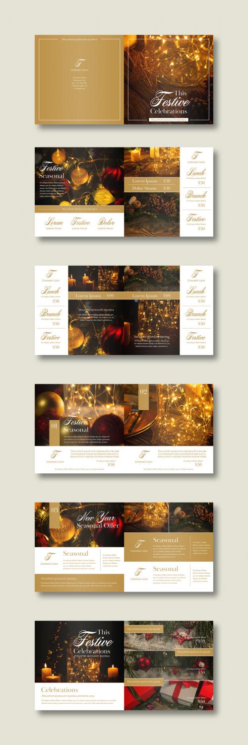Festive Holiday Brochure Book Layout - 291765135