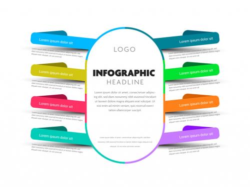 Info Chart Layout with 8 Colorful Options - 291976512