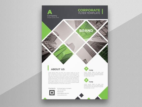 Green and Grey Corporate Flyer Layout - 292364726