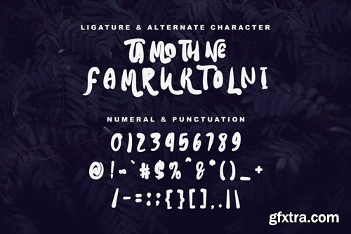 Tamoth Utamo Handwritten Display Font 7UQ9ENR