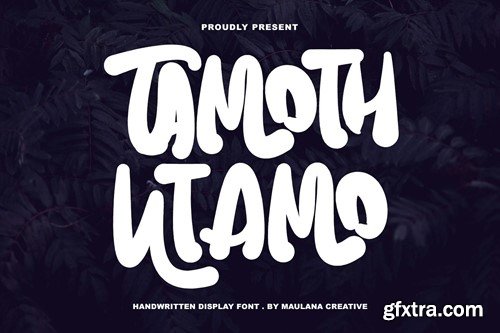 Tamoth Utamo Handwritten Display Font 7UQ9ENR