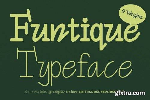 Funtique - Unique Serif Typeface X37BBD8