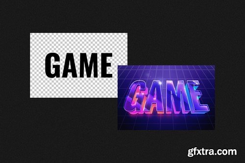 Futuristic Game Text Effect WFLRTAE