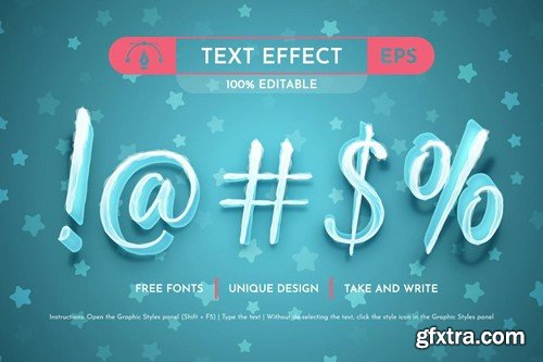 Snowy Winter - Editable Text Effect, Font Style 28PQGY7