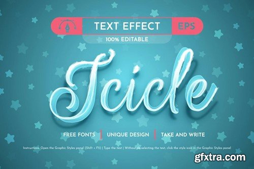 Snowy Winter - Editable Text Effect, Font Style 28PQGY7